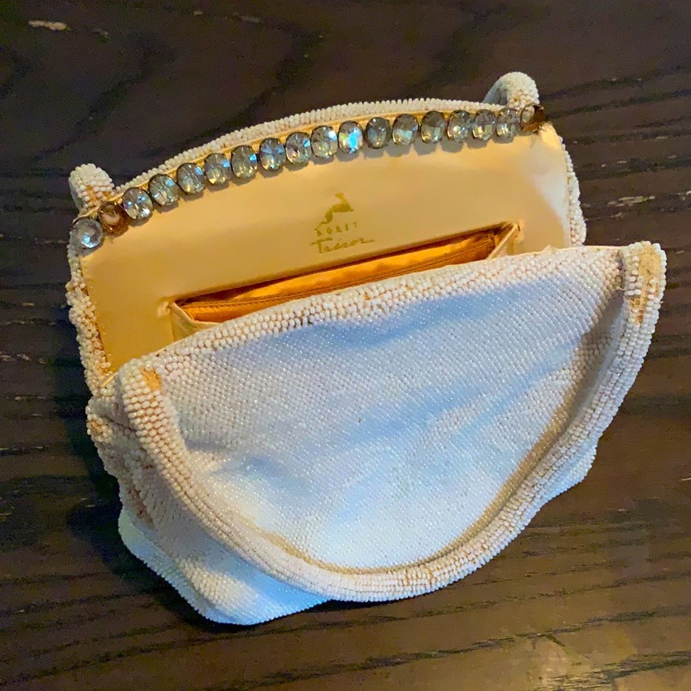 Rare Vintage Beaded Rhinestone Purse - Picture 4 of 14